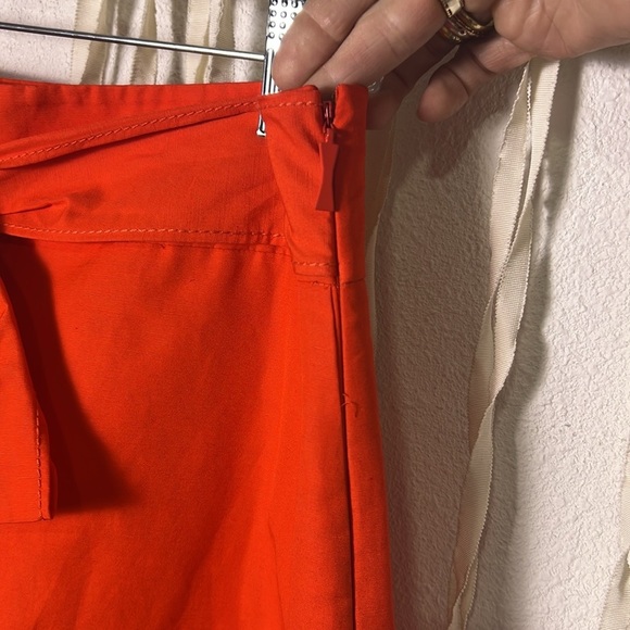 Kate Spade Coral Slub Cotton Culotte with Bow Accent Size 14 NWOT - Picture 5 of 12